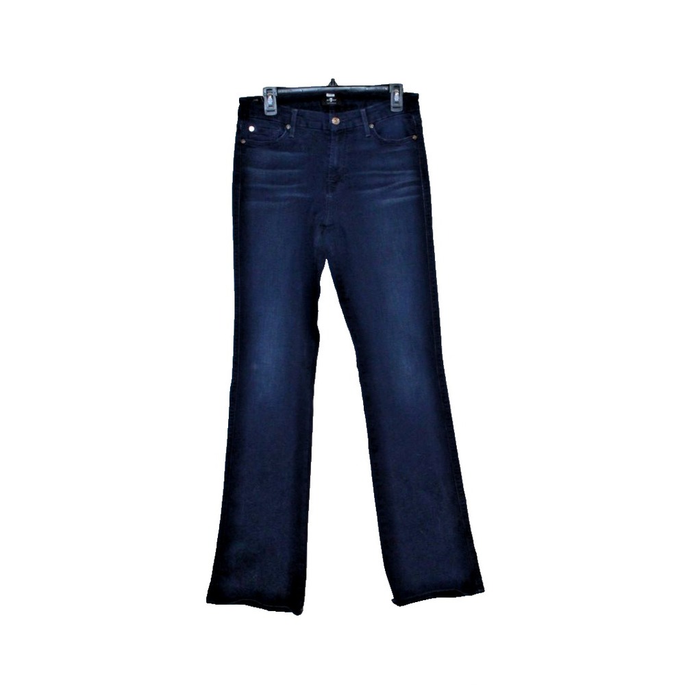 7 For All Mankind Kimmie Jeans Womens 31 30x35 Dark Wash Bootcut Stretch Denim